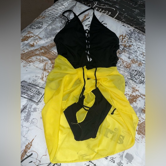 One Piece Swimsuit with Wrap - Picture 8 of 10